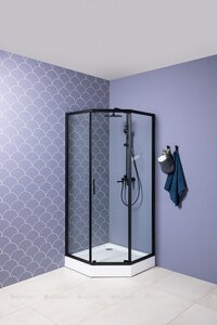 Изображение товара Душевой уголок Aquanet Bright AE90-P-90x90-BT, 90 x 90 см, стекло прозрачное, профиль черный Изображение товара Душевой уголок Aquanet Bright AE90-P-90x90-BT, 90 x 90 см, стекло прозрачное, профиль черный