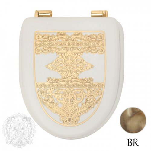Изображение товара Крышка-сиденье Migliore Milady ML.MLD-26.716.LB.BR с узором, белая