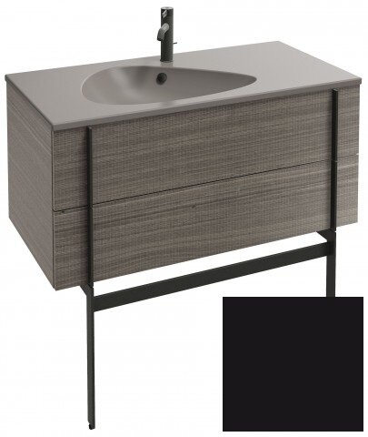 Изображение товара Современная подвесная черная глянцевая тумба под раковину Jacob Delafon 100 см