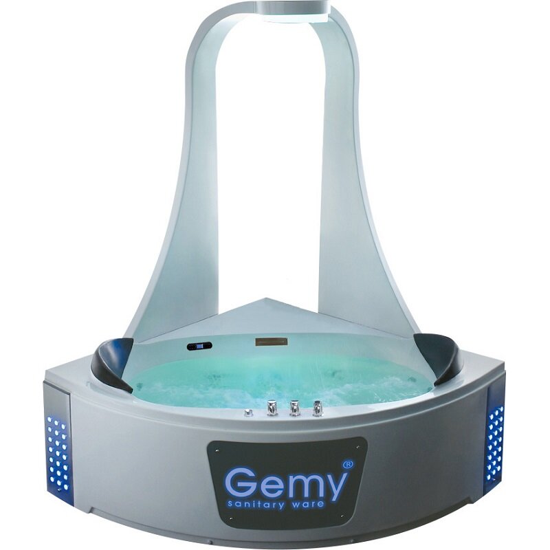 Изображение товара Gemy G9069 K - угловая акриловая ванна с гидромассажем, 151×151 см