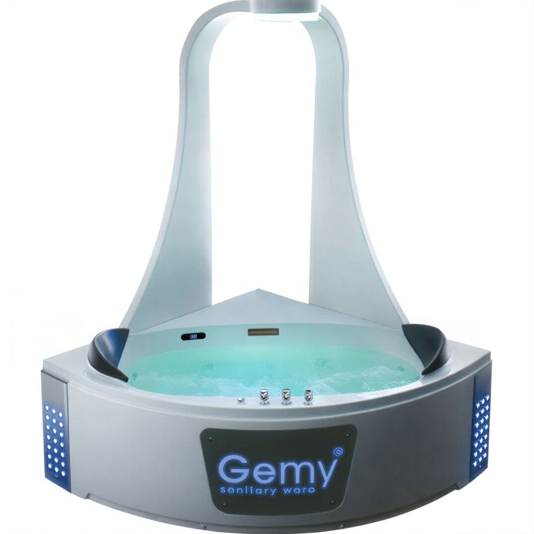 Изображение товара Gemy G9069 K - угловая акриловая ванна с гидромассажем, 151×151 см Изображение товара Gemy G9069 K - угловая акриловая ванна с гидромассажем, 151×151 см