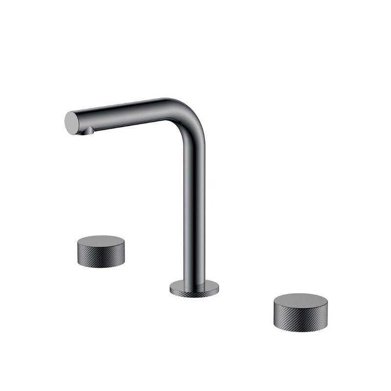 Изображение товара Смеситель для раковины Boheme Stick 152-SGM.4, ручка Spirale, графит, shine Gun Metal