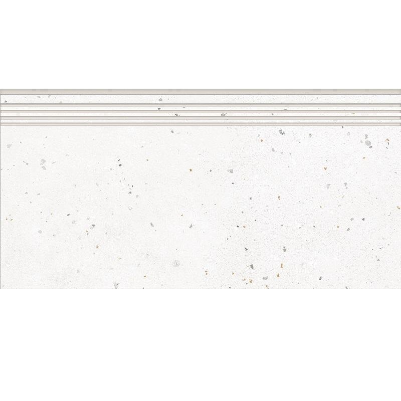 Изображение товара Ступень, керамогранит Grasaro Granella G-40/MR/st01/294x600x9, 29.4 х 60 см, матовая, белая Изображение товара Ступень, керамогранит Grasaro Granella G-40/MR/st01/294x600x9, 29.4 х 60 см, матовая, белая