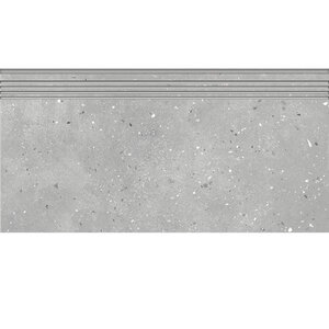 Изображение товара Ступень, керамогранит Grasaro Granella G-42/MR/st01/300x600x9, 30 х 60 см, матовая, серая