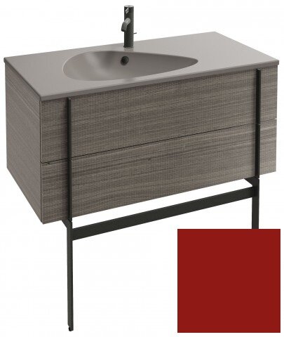 Изображение товара Тумба под раковину Jacob Delafon Nouvelle Vague 100 см, подвесная, темно-красный глянцевый G99