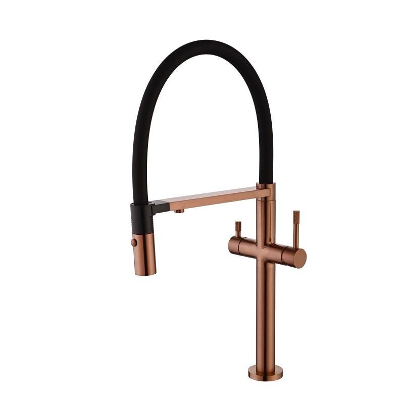 Изображение товара Смеситель Boheme Uno 115-CB Медь брашированная с подключением к фильтру