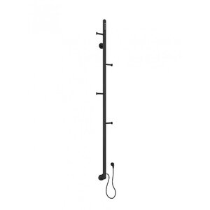 Изображение товара Полотенцесушитель электрический Wonzon & Woghand Kassel WW-AL616-MB, ширина 18 см, высота 166 см, диммер, цвет черный матовый