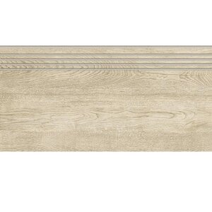 Изображение товара Ступень, керамогранит Grasaro Italian Wood G-250/SR/st01/200x600x10, 20 х 60 см, структурированная, бежевая
