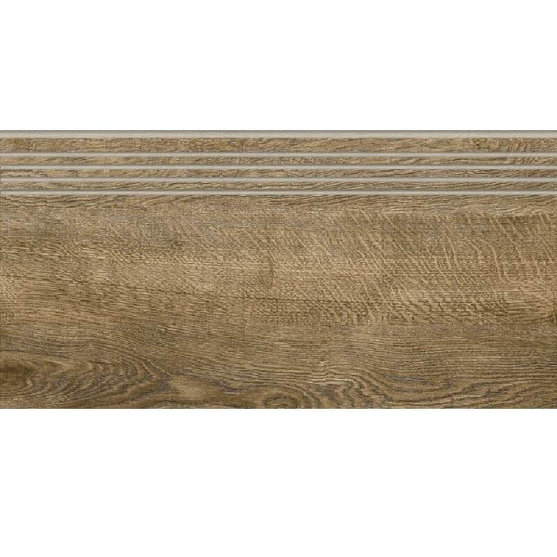 Изображение товара Ступень керамогранит Grasaro Italian Wood G-252/SR темно-коричневая 20x60 см Изображение товара Ступень керамогранит Grasaro Italian Wood G-252/SR темно-коричневая 20x60 см