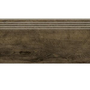 Изображение товара Ступень, керамогранит Grasaro Italian Wood G-253/SR/st01/200x600x10, 20 х 60 см, структурированная, венге