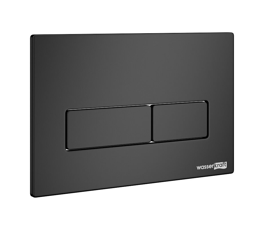Изображение товара Клавиша смыва WasserKraft MB03, механическая, чёрный матовый Изображение товара Клавиша смыва WasserKraft MB03, механическая, чёрный матовый