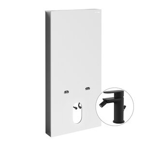 Изображение товара Инсталляция для подвесного биде WasserKraft Naab 86BDT.050.WH.SQ7406, со смесителем, белый