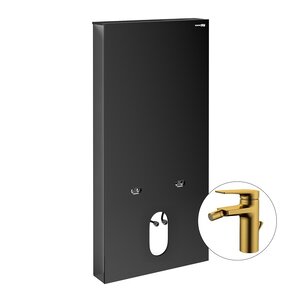 Изображение товара Инсталляция для подвесного биде WasserKraft Naab 86BDT.050.BL.SQ5506, со смесителем, чёрный