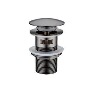 Изображение товара Донный клапан Maretti AC19P67660, с переливом, автомат clik-clack, цвет оружейная сталь Изображение товара Донный клапан Maretti AC19P67660, с переливом, автомат clik-clack, цвет оружейная сталь