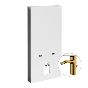 Изображение товара Инсталляция для подвесного биде WasserKraft Naab 86BDT.050.WH.SQ5506, со смесителем, белый