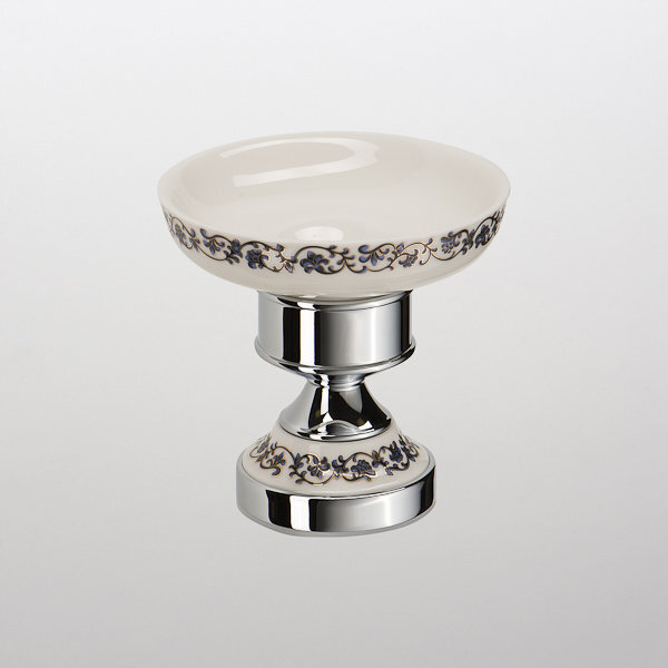 Изображение товара Мыльница Schein Saine Chrome 7053007 из керамики и латуни для ванной комнаты