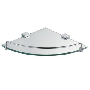 Изображение товара Угловая стеклянная полка Schein Elite 7057048 - стильный аксессуар для ванной