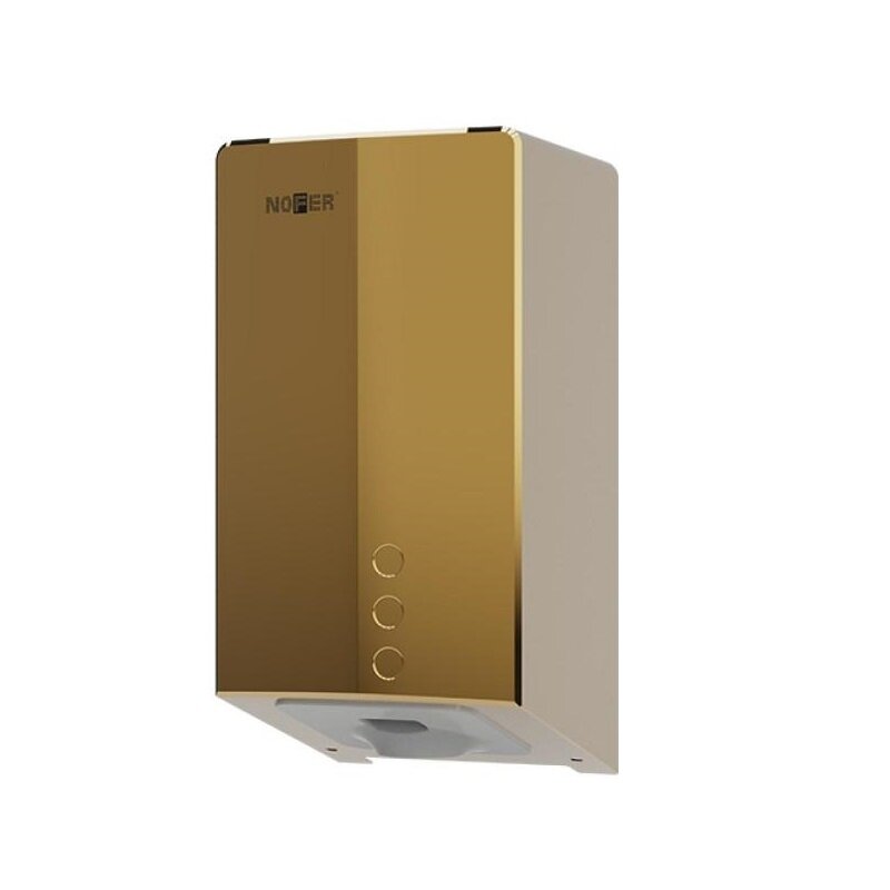 Изображение товара Сушилка для рук Nofer BigFlow Evo 01831.PG, 800 W, сенсорная, нержавеющая сталь, цвет золото