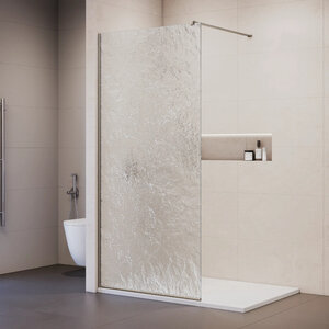 Изображение товара Душевая стенка RGW Walk In WA-55-Nb NEW 33105510-2314, 100 см, свободный вход, стекло лёд, профиль никель браш