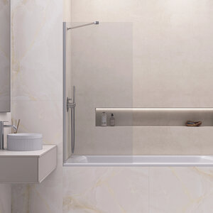 Изображение товара Шторка на ванну RGW SC-50S 38115007-111, 70 см, стекло прозрачное, профиль сатин