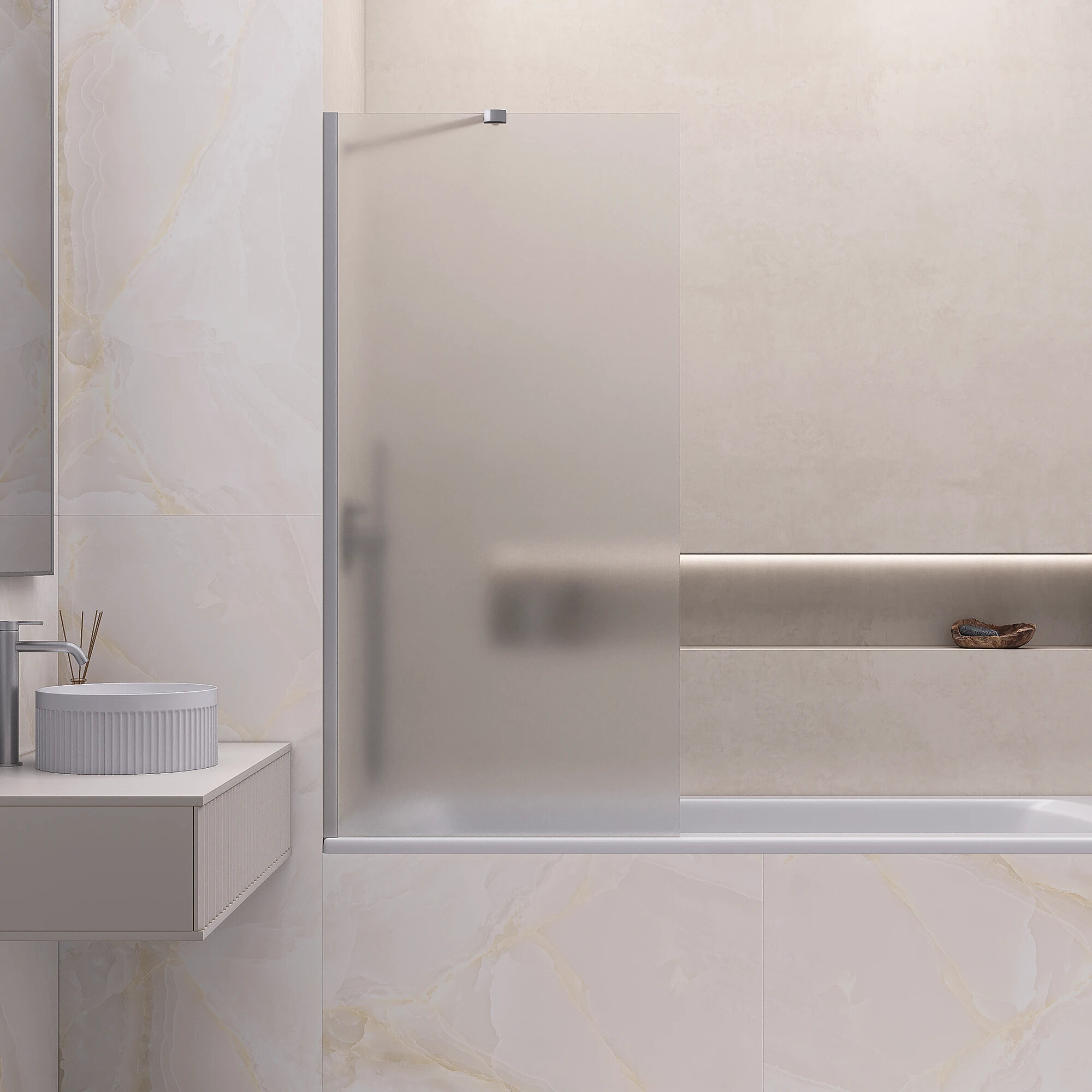 Изображение товара Душевая шторка RGW SC-50S 70 см с матовым сатинатом и регулятором