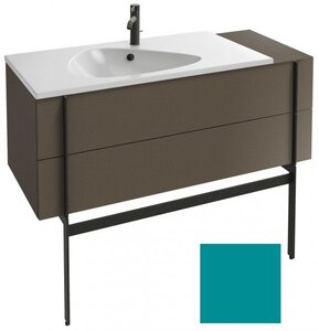 Изображение товара Тумба под раковину Jacob Delafon Nouvelle Vague 120 см, EB3033-S30, 2 ящика, с выступом, цвет - бирюзовый сатин