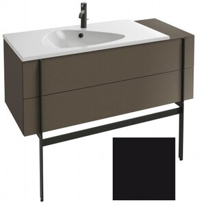 Изображение товара Тумба под раковину Jacob Delafon Nouvelle Vague 120 EB3033-M61, 2 ящика, с выступом, цвет - черный матовый