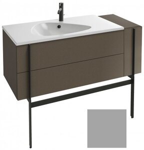 Изображение товара Тумба под раковину Jacob Delafon Nouvelle Vague 120 см, EB3034-G1G, 3 ящика, с выступом, цвет - пепельный глянцевый