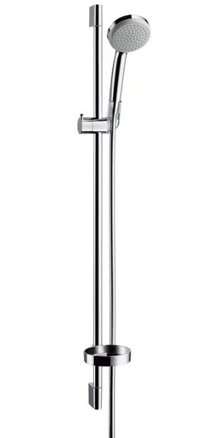 Изображение товара Душевой гарнитур Hansgrohe Croma 100 1jet/Unica'C с крупной лейкой и немецким качеством Изображение товара Душевой гарнитур Hansgrohe Croma 100 1jet/Unica'C с крупной лейкой и немецким качеством