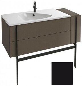Изображение товара Тумба под раковину Jacob Delafon Nouvelle Vague 120 см, EB3034-M61, 3 ящика, с выступом, цвет - черный матовый