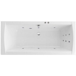 Изображение товара Ванна гидромассажная Excellent Aquaria Lux Slim Line WAEX.AQU18S.LINE.CR, 180 x 80 см, белая, форсунки хром