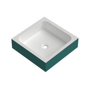 Изображение товара Раковина Radostone Quattro RQTR15018 45 см, накладная, белый матовый/бирюзовый Изображение товара Раковина Radostone Quattro RQTR15018 45 см, накладная, белый матовый/бирюзовый