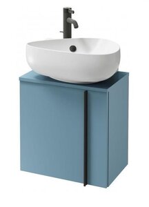 Изображение товара Тумба под раковину Jacob Delafon Nouvelle Vague 45 см, EB3045G-M43, цвет аквамарин матовый, левая