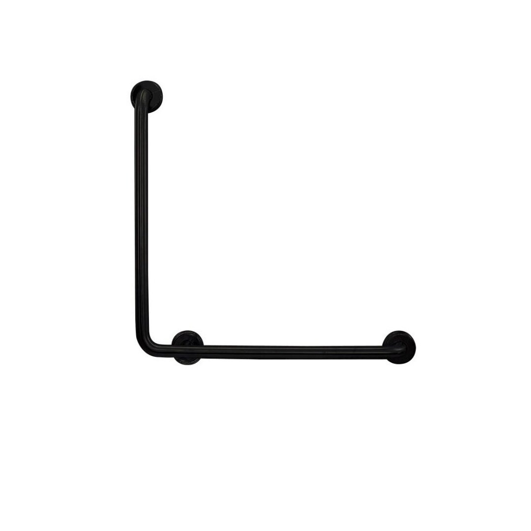 Изображение товара Поручень угловой Nofer 15060.N, 60 см, для людей с ограниченными возможностями, правый, черный