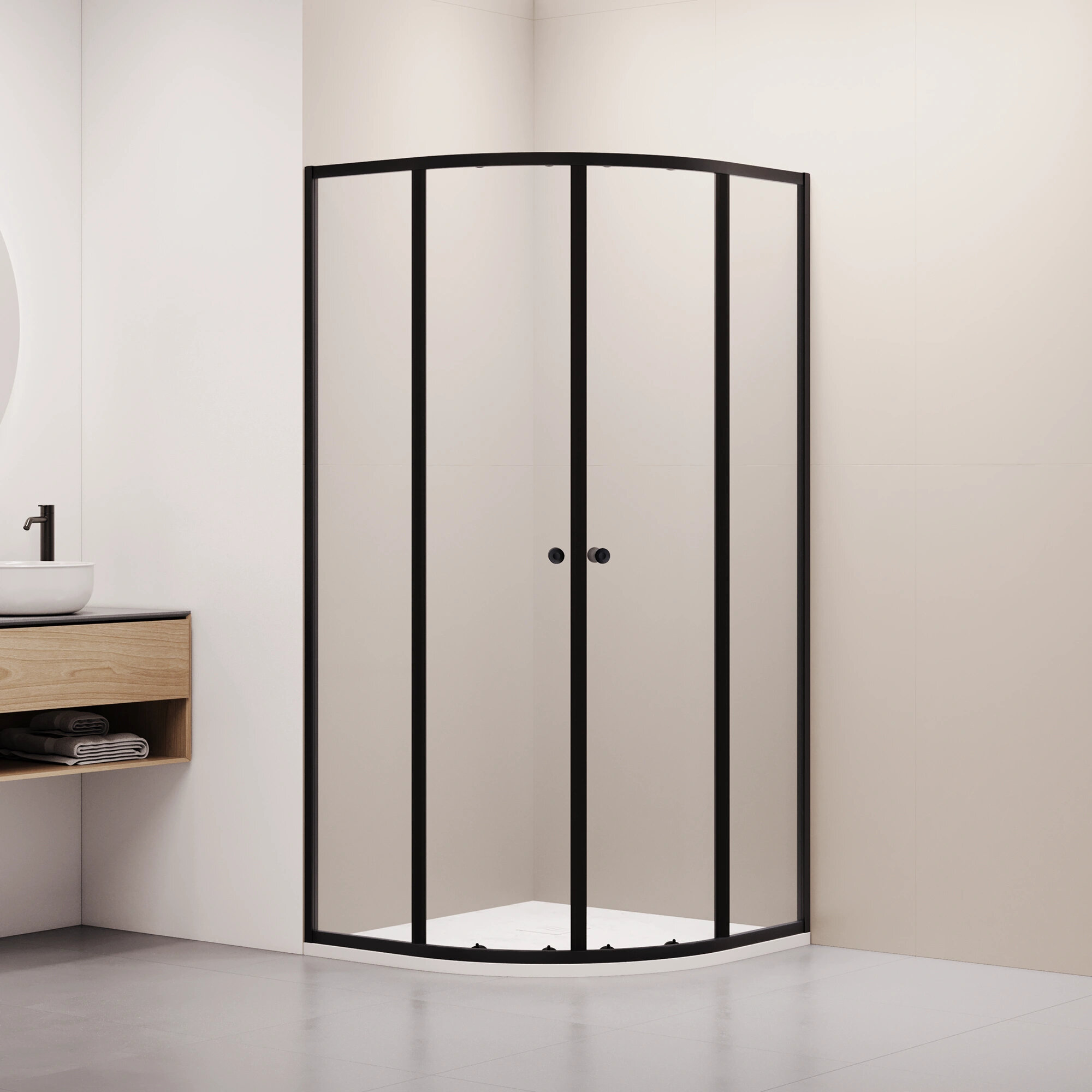 Изображение товара Душевой уголок RGW Classic CL-54B NEW 90x90 см черный профиль