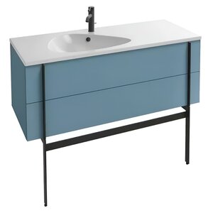 Изображение товара Тумба под раковину Jacob Delafon Nouvelle Vague 120 см, EB3035-M43, 2 ящика, цвет аквамарин матовый