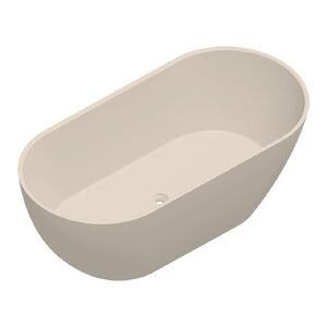 Изображение товара Ванна из искусственного камня Radostone Roberta VRBB40000165, 165.5 x 79.5 см, без перелива, крем