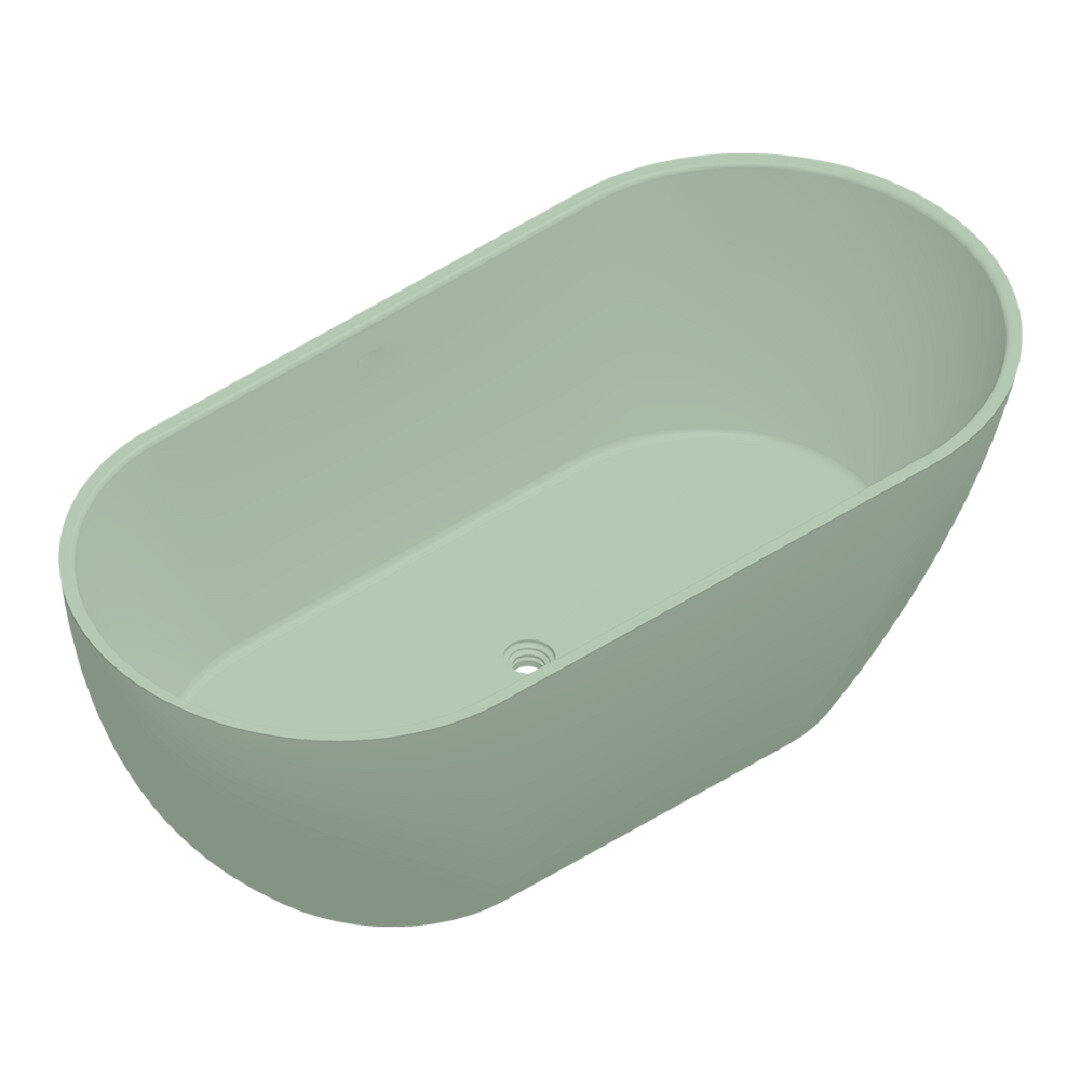 Изображение товара Ванна из искусственного камня Radostone Roberta VRBB50000165, 165.5 x 79.5 см, без перелива, олива