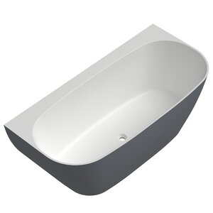 Изображение товара Ванна из искусственного камня Radostone Simona VSMB17004170, 170 x 80.5 см, без перелива, белый матовый, серый