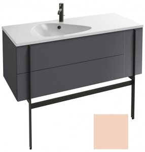 Изображение товара Тумба под раковину Jacob Delafon Nouvelle Vague 120 см, EB3036-G1A, 3 ящика, цвет - телесный глянцевый