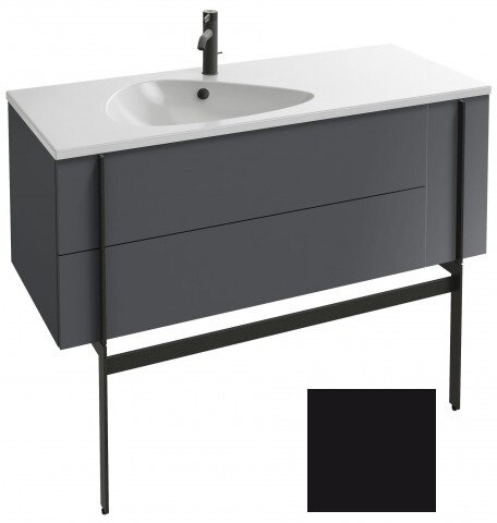 Изображение товара Тумба под раковину Jacob Delafon Nouvelle Vague 120 см, черный сатин, подвесная