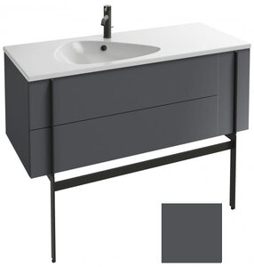 Изображение товара Тумба под раковину Jacob Delafon Nouvelle Vague 120 см, EB3036-M53, 3 ящика, цвет - серый антрацит матовый