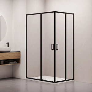 Изображение товара Душевой уголок RGW Classic CL-44B, 38094490-14, 90 х 100 см, стекло прозрачное, профиль черный