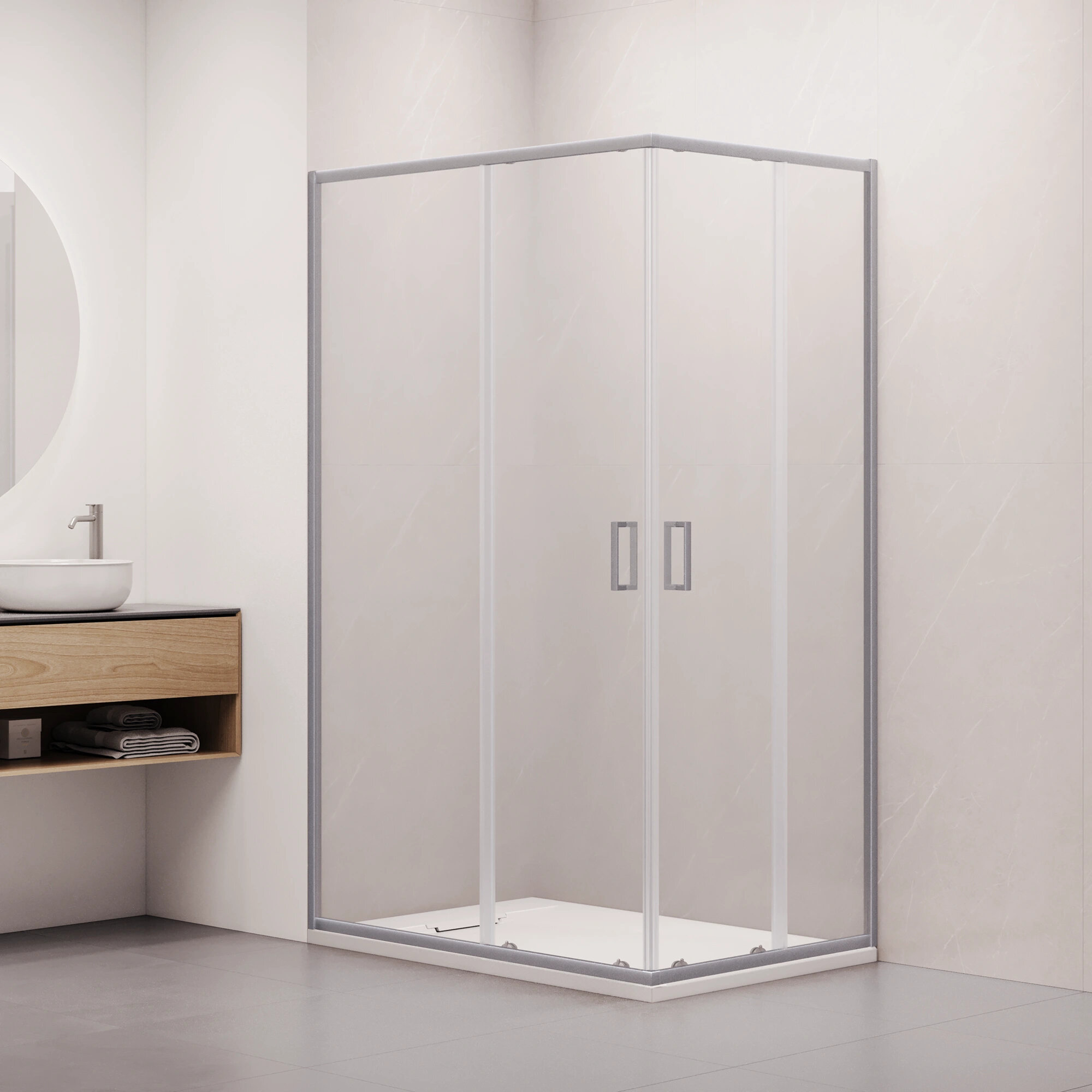 Изображение товара Душевой уголок RGW Classic CL-44S 120x90 см с раздвижными дверями, Easy Clean