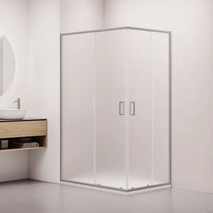 Изображение товара Душевой уголок RGW Classic CL-44S, 38094480-211, 80 х 100 см, стекло матовое сатинат, профиль сатин