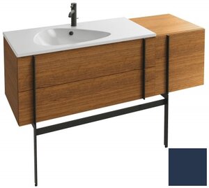 Изображение товара Тумба под раковину Jacob Delafon Nouvelle Vague 145 EB3037RU-G98, 3 ящика, с выступом, цвет - темно-синий глянцевый