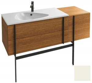 Изображение товара Тумба под раковину Jacob Delafon Nouvelle Vague 145 EB3037RU-G1D, 3 ящика, с выступом, цвет - жасмин глянцевый