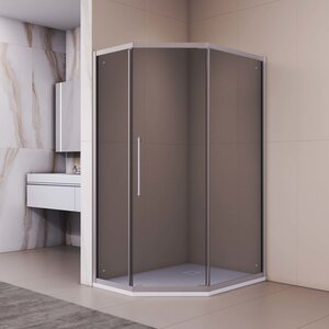 Изображение товара Душевой уголок RGW Passage PA-86S 38088690-311N, 90 х 100 см, стекло тонированное, профиль сатин