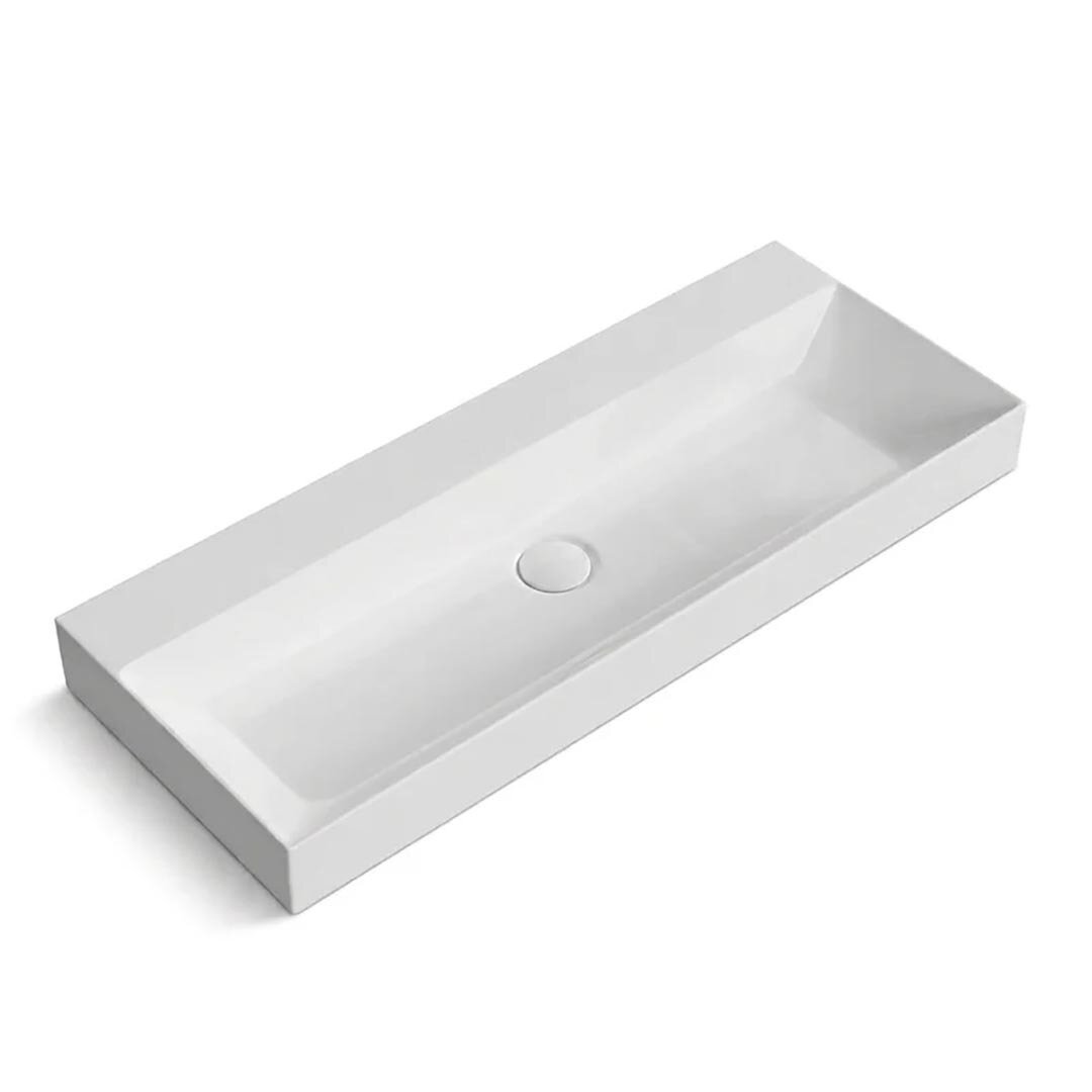 Изображение товара Мебельная раковина Kerama Marazzi Grande/Гранде KMGRWb120GWh0, 120 см, без отверстий под смеситель, белая
