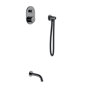 Изображение товара Душевая система Boheme Tech 154-SGM, цвет графит глянцевый